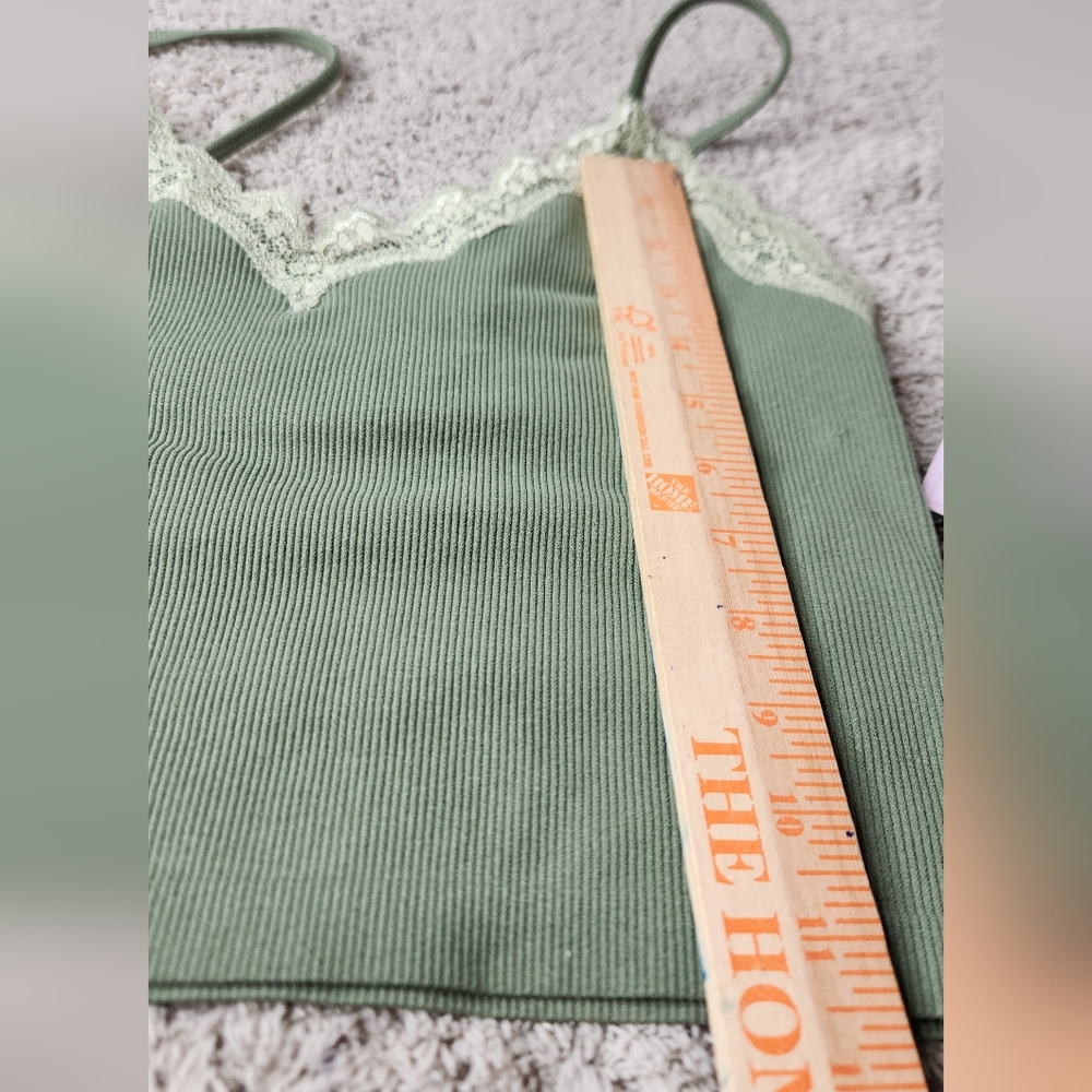 Women's Lace Trim Seamless Tank Top - Wild Fable Green XXL - Picture 12 of 12